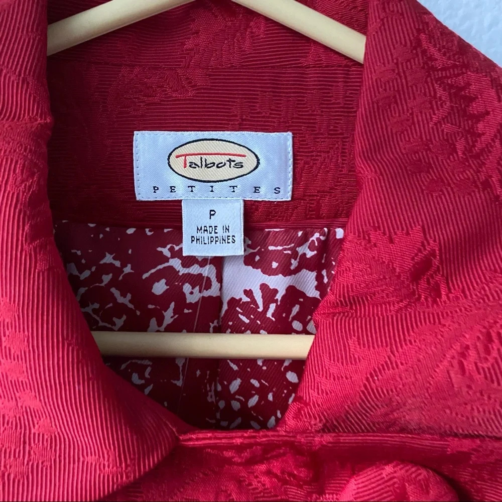 132. NWT Talbots Floral Red jacket - Picture 11 of 12